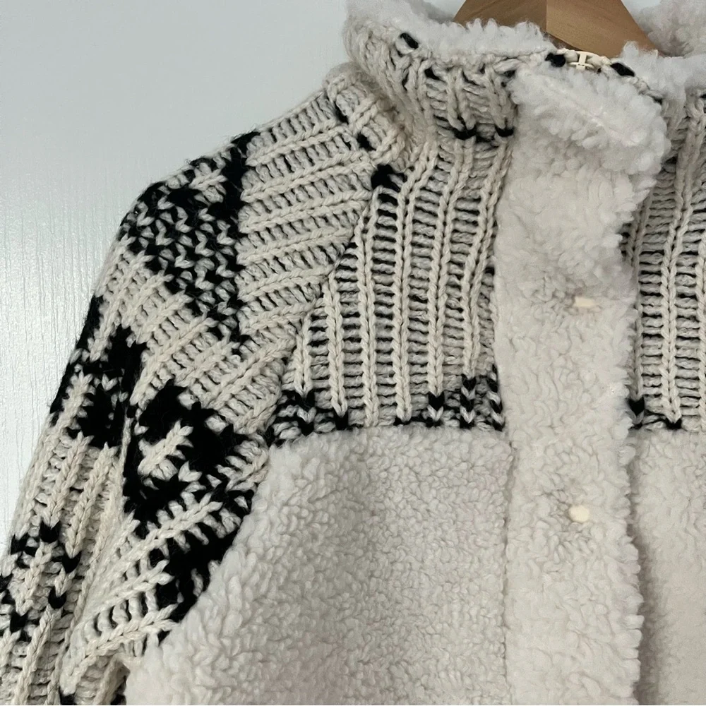 NEW Blank NYC Feeling Cozy Sherpa Sweater Jacket S - Picture 5 of 14